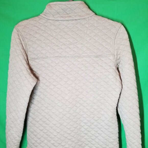 Avalanche Olive Green Quilted Long Sleeve 1/4 Button Up Pullover Size Small - Picture 2 of 5